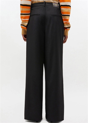 Calendered wool mid waist buks Black W0799 Ganni 
